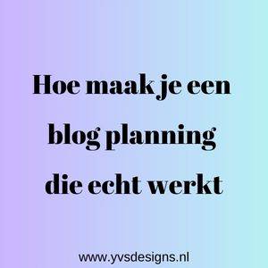 blog planning maken